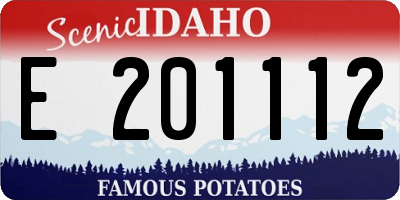 ID license plate E201112