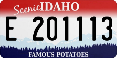 ID license plate E201113