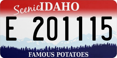 ID license plate E201115
