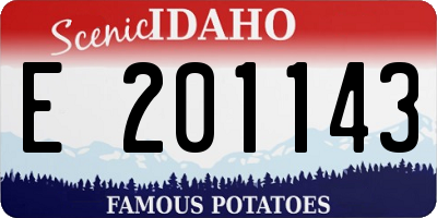 ID license plate E201143