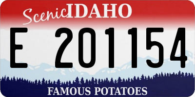 ID license plate E201154