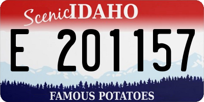 ID license plate E201157