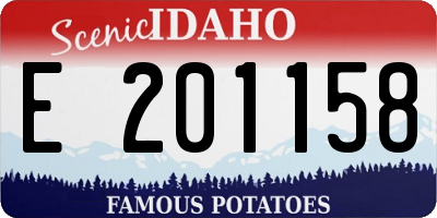 ID license plate E201158