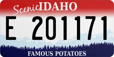ID license plate E201171
