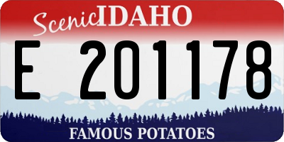 ID license plate E201178