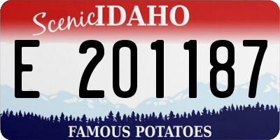 ID license plate E201187