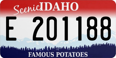 ID license plate E201188