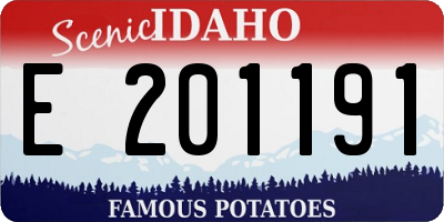 ID license plate E201191