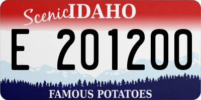 ID license plate E201200