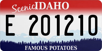 ID license plate E201210
