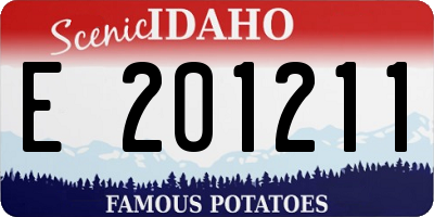 ID license plate E201211