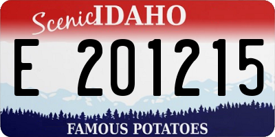 ID license plate E201215