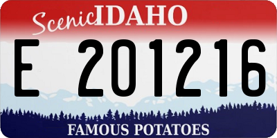 ID license plate E201216