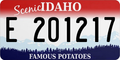ID license plate E201217