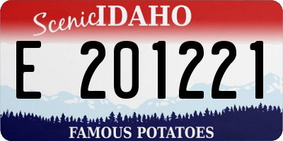 ID license plate E201221