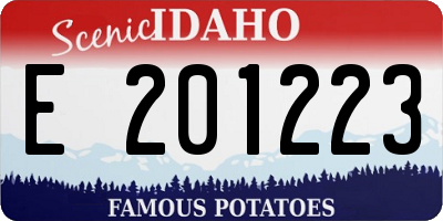 ID license plate E201223