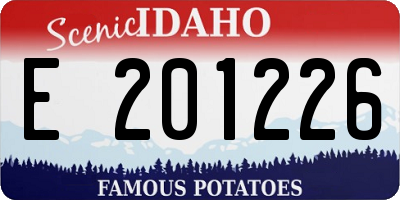 ID license plate E201226