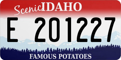 ID license plate E201227