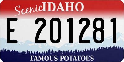 ID license plate E201281