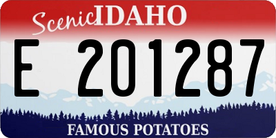 ID license plate E201287