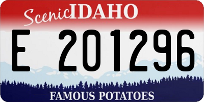 ID license plate E201296