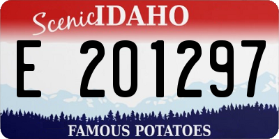 ID license plate E201297