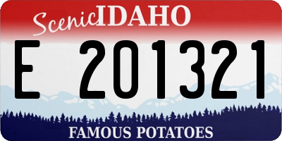 ID license plate E201321