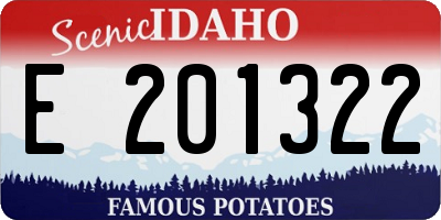 ID license plate E201322