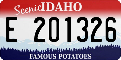 ID license plate E201326