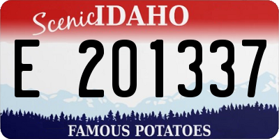 ID license plate E201337