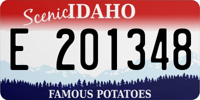 ID license plate E201348