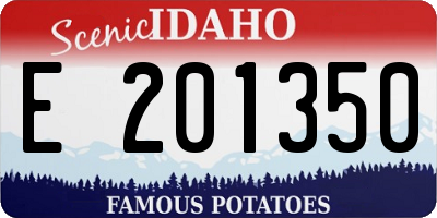 ID license plate E201350