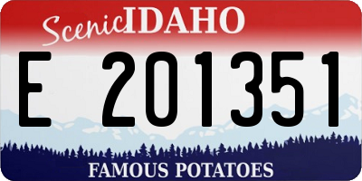ID license plate E201351