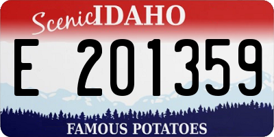 ID license plate E201359
