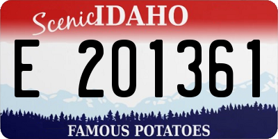 ID license plate E201361