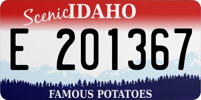ID license plate E201367