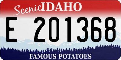 ID license plate E201368