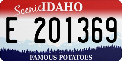 ID license plate E201369