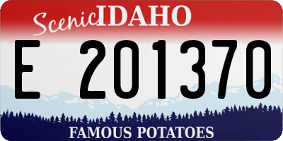 ID license plate E201370
