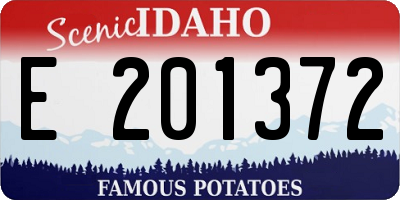 ID license plate E201372