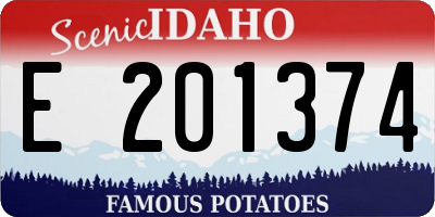 ID license plate E201374