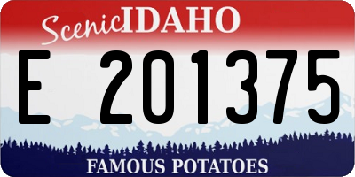 ID license plate E201375