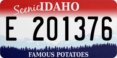 ID license plate E201376