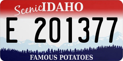 ID license plate E201377