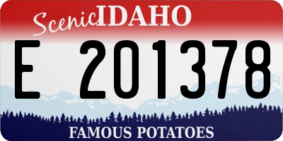 ID license plate E201378