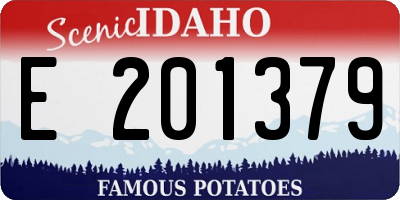 ID license plate E201379