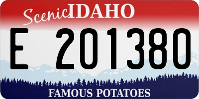 ID license plate E201380