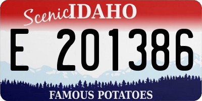 ID license plate E201386
