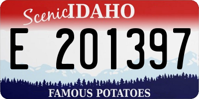ID license plate E201397