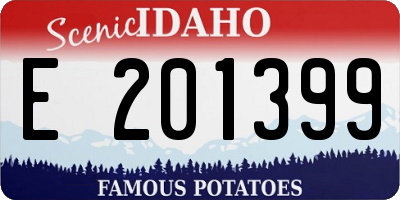 ID license plate E201399